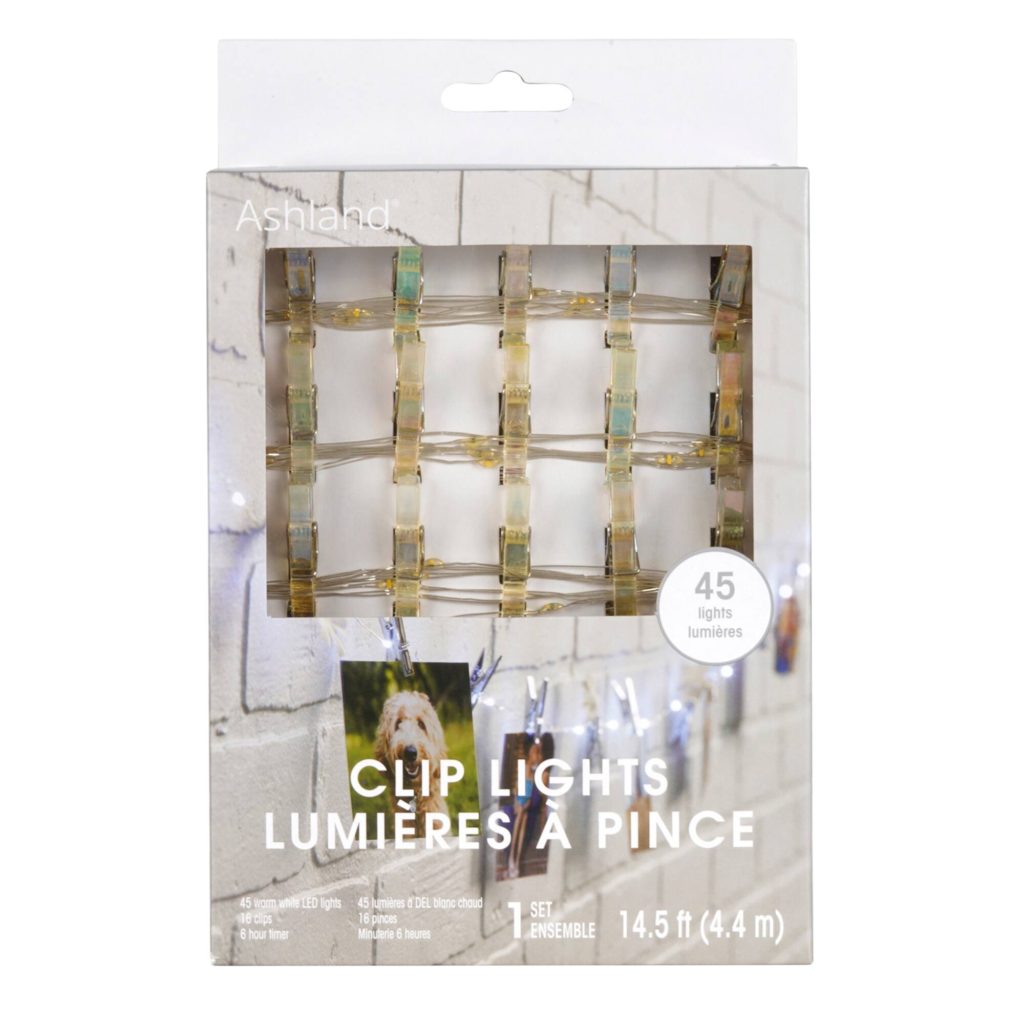 45ct. Warm White LED Iridescent Clip Lights by Ashland®